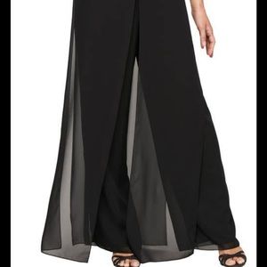 Metaphor Wide Leg Sheer Tiered Dress Pants Perfect Condition